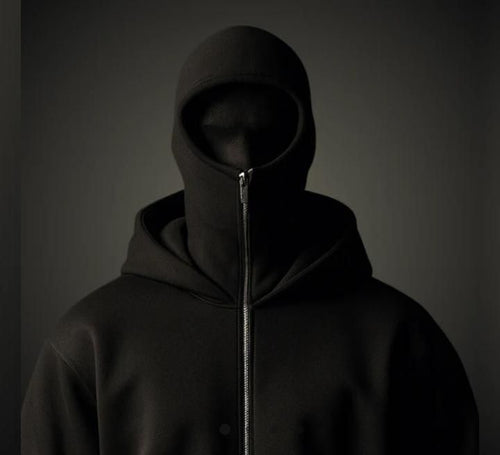 Men's Full Sleeves Zipper Hoodie with Mask
