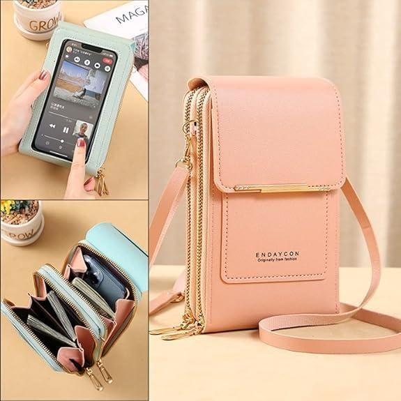 Anti-Theft Double Layer Leather Ladies Sling Bag